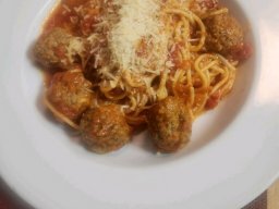 spaghetti with meatballs